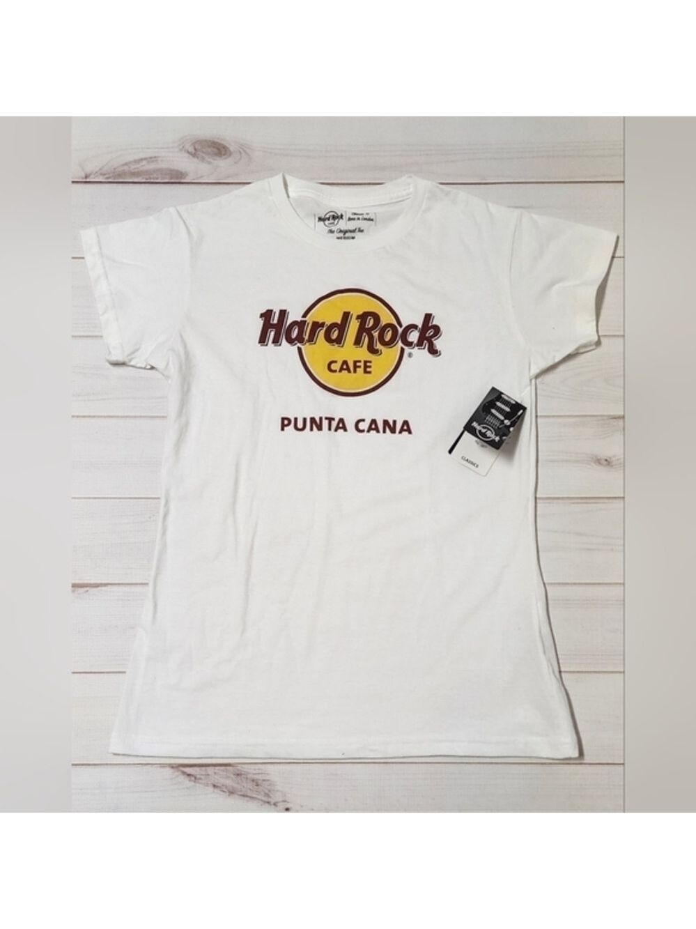 Hard Rock Cafe Classic Logo Ladies White Tee Medium - New With Tags